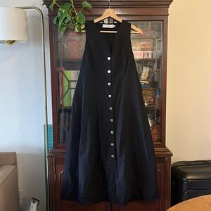 Proenza Schouler White Label Size 10 Maxi Sleeveless Silver Button Dress Size 10